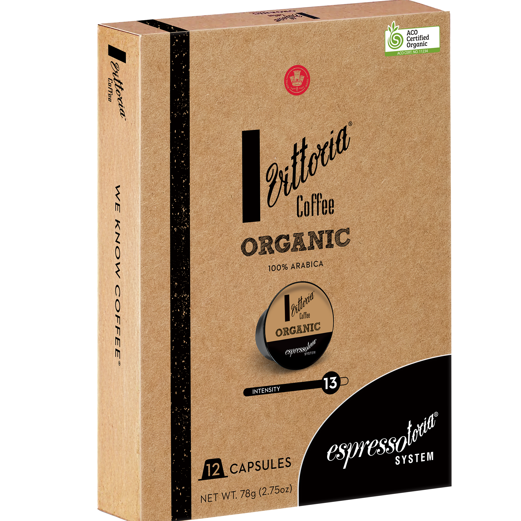 Vittoria Coffee Organic Coffee Capsules