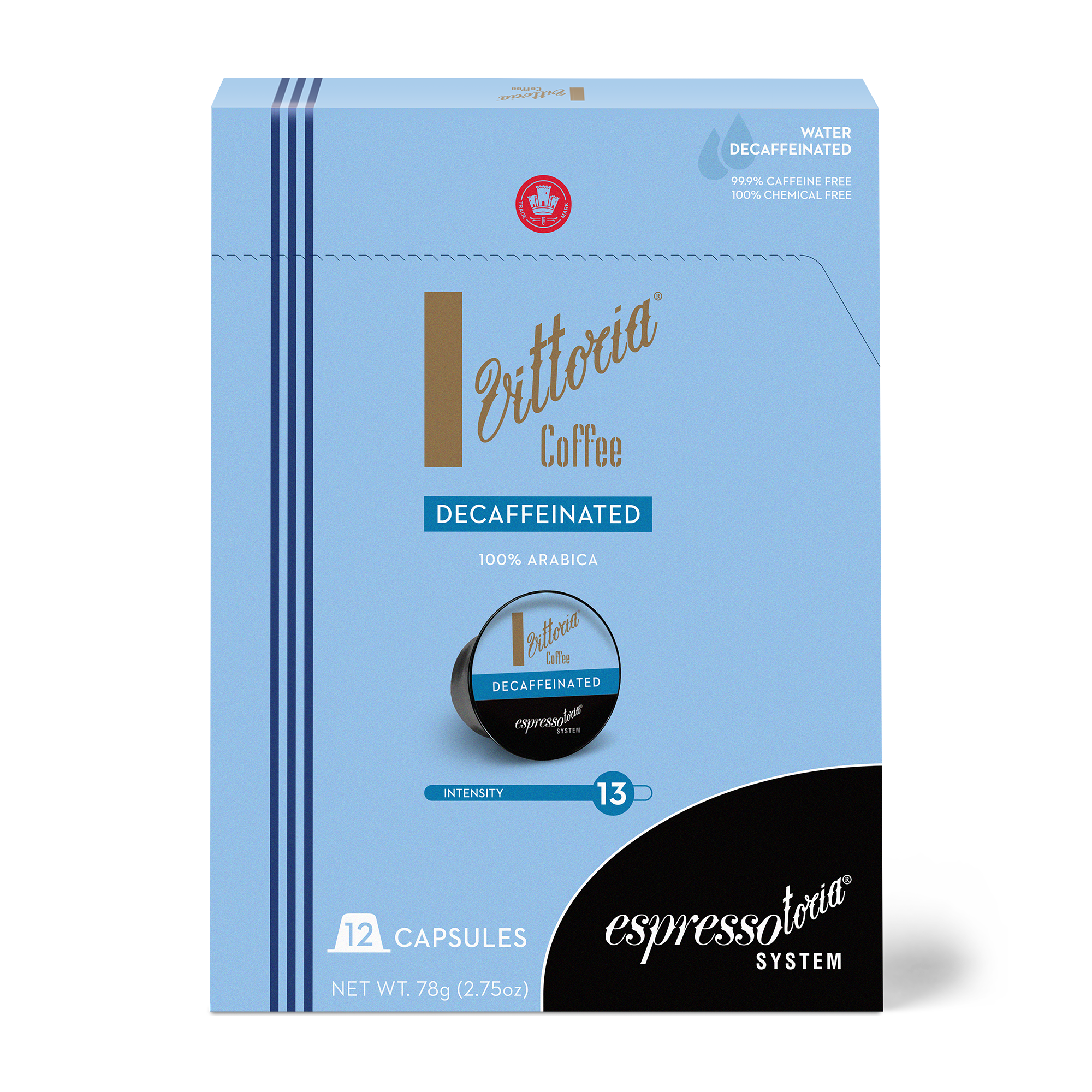 Vittoria Coffee Decaffeinated Coffee Capsules - Espressotoria® System