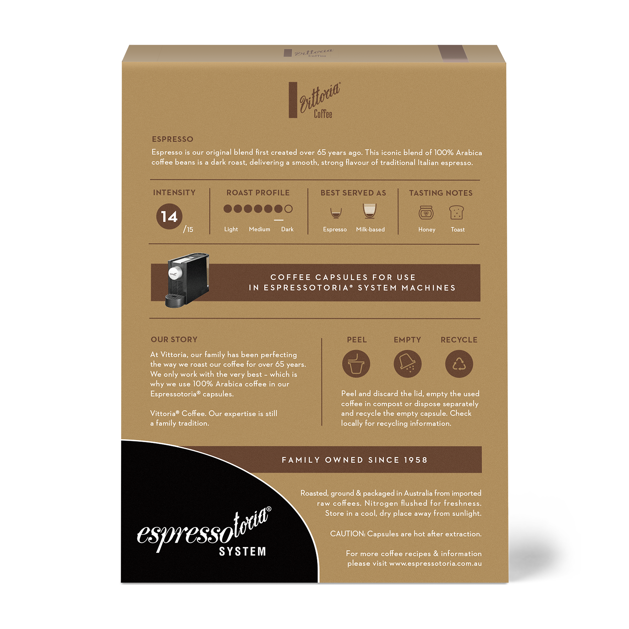 Vittoria Coffee Espresso Coffee Capsules