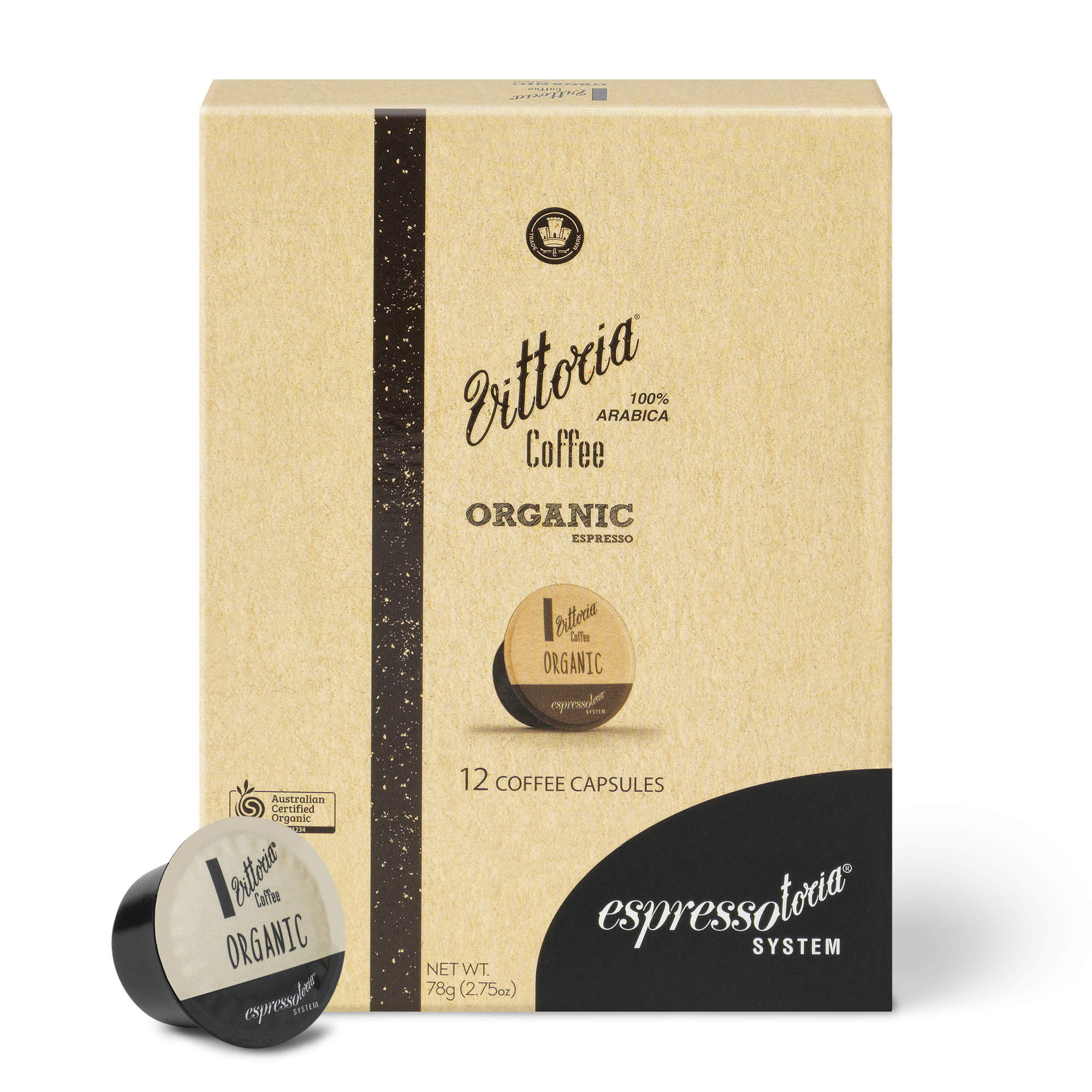 Vittoria Coffee Organic Coffee Capsules