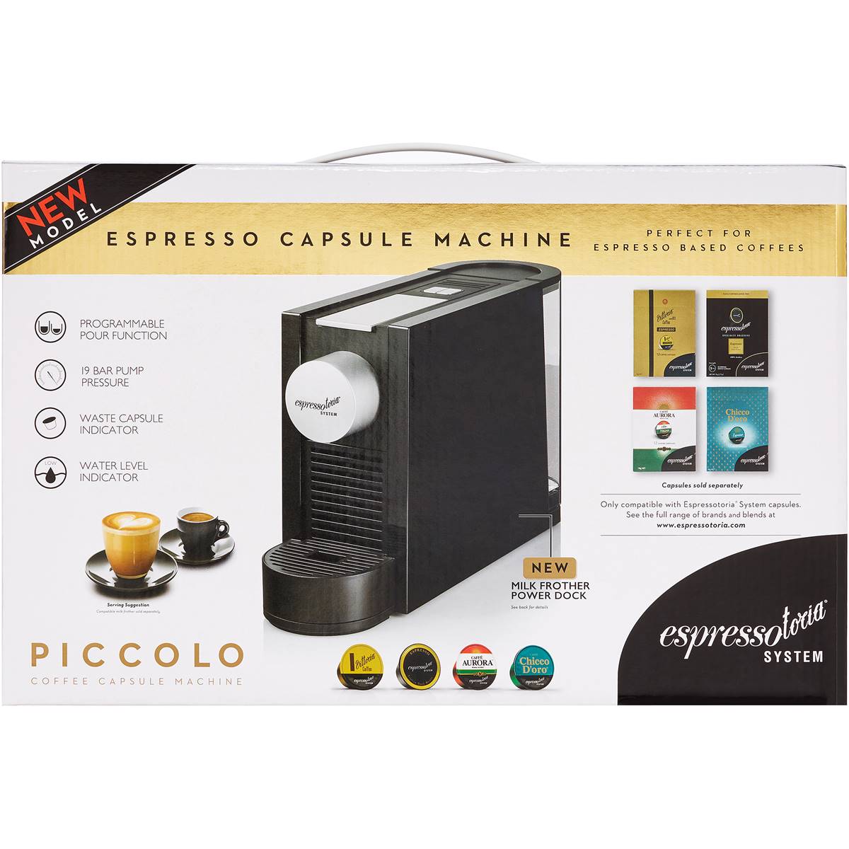 Piccolo Black Coffee Capsule Machine - Main Image